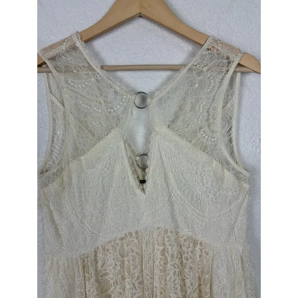 Free People Dont You Dare Womens Dress Size Small Boho Lace Festival Coachella‎